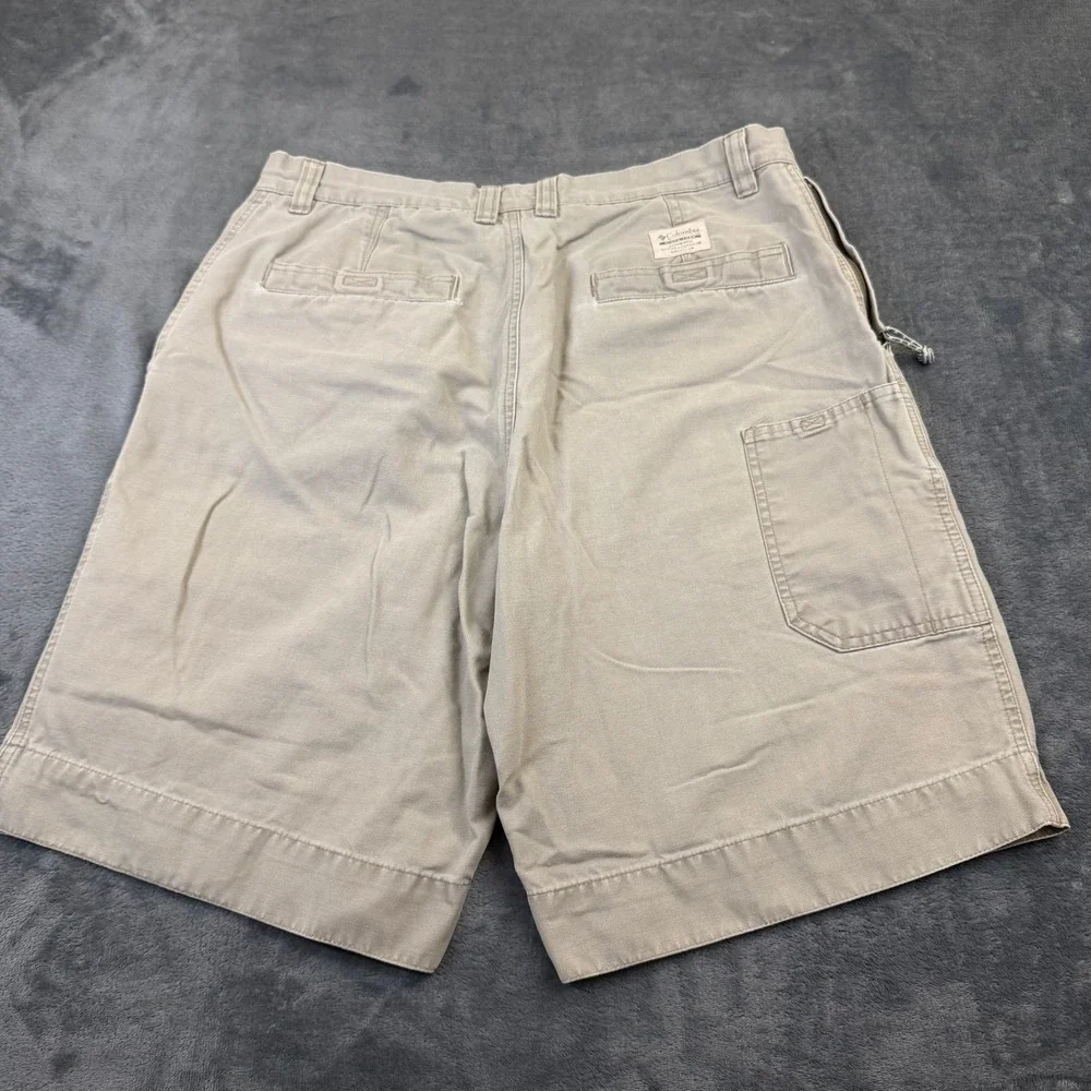Columbia Chino Shorts Mens 34 Khaki Cotton Outdoor Casual Regular Fit